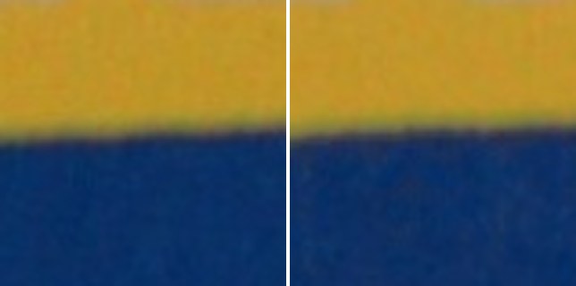 Desalinhamento de registo entre cores